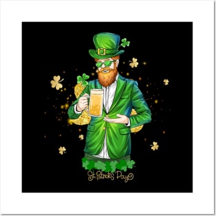 beer st patrick's day Posters and Art